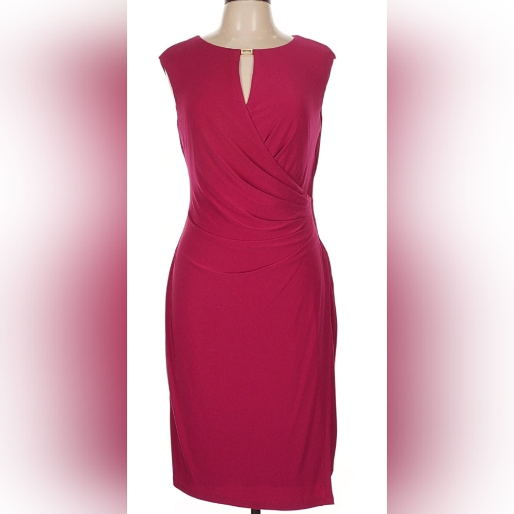 LAUREN Ralph Lauren Pink Sleeveless  Sheath Coctail Dress Nordstrom‎ Size 10